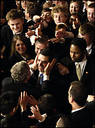 Pres. Bush greets 'Dem' Rep. Cuellar @ 2004 State of the Union