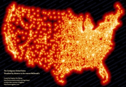 McDonald's restaurant location map